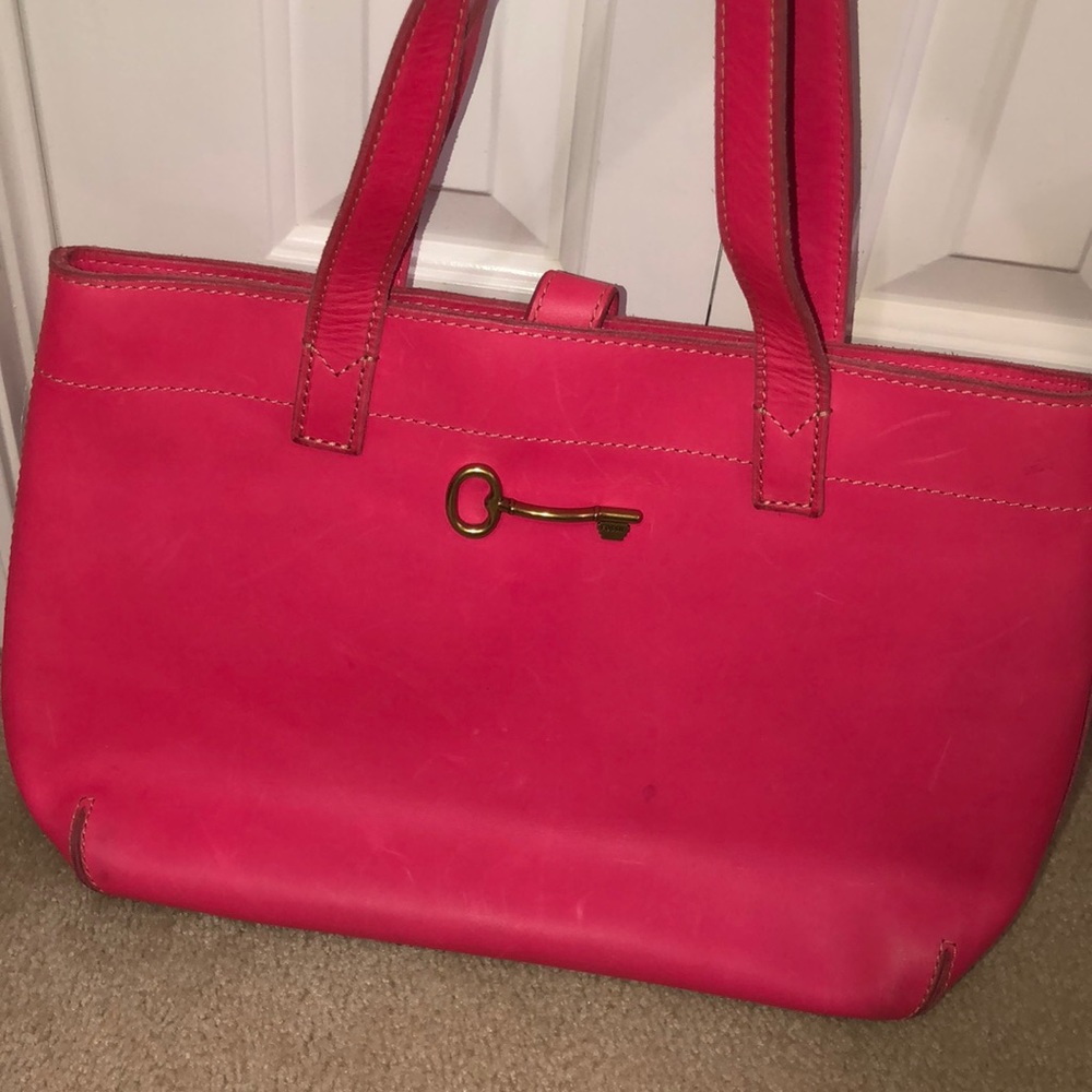 Fossil - Pink large purse or computer bag. Minor blemishes